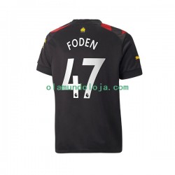 Camisola Manchester City Foden 47 Homem Equipamento Segundo 2022-2023 Manga Curta